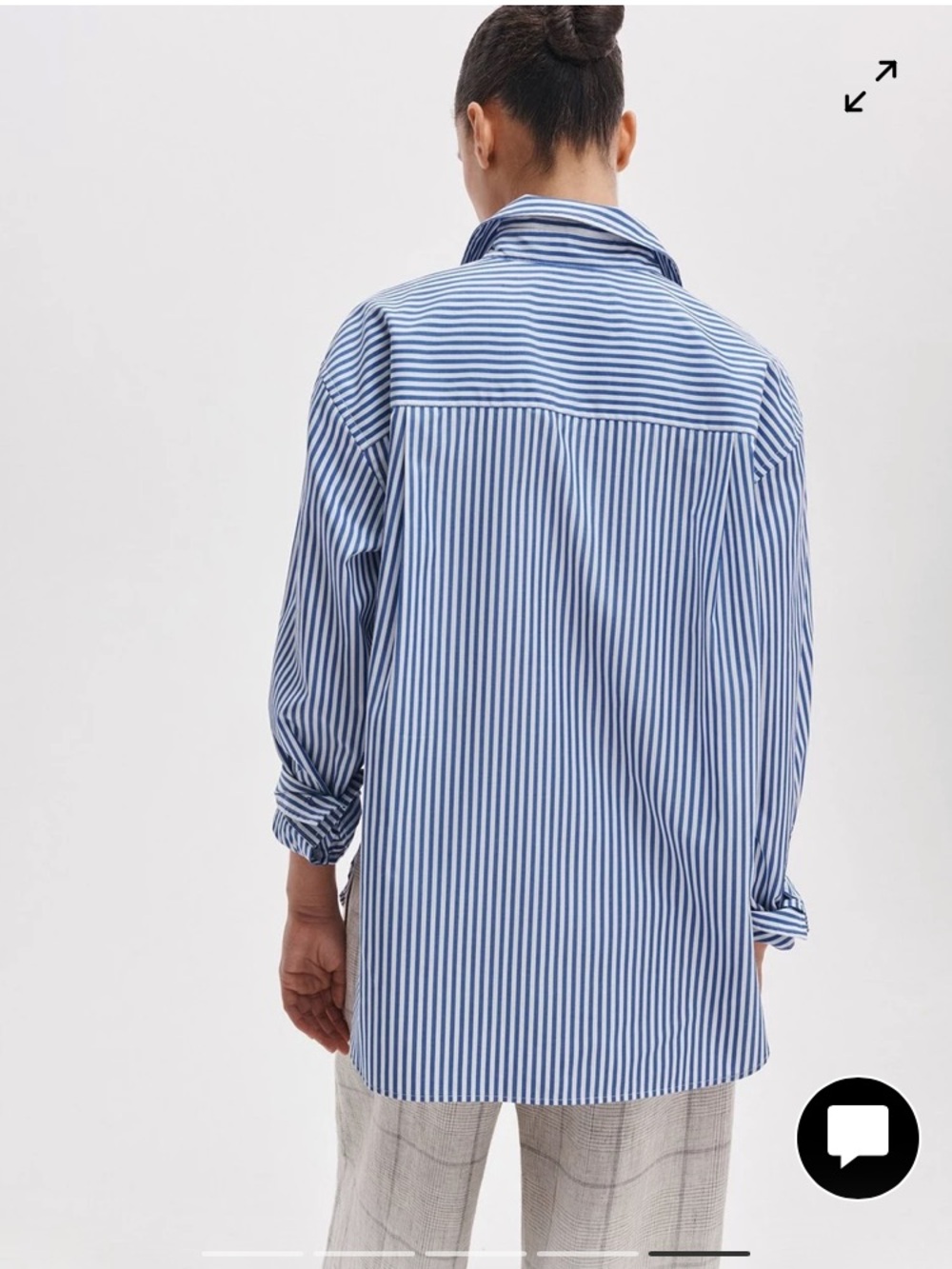 Rag & Bone Connie Poplin Shirt Blue Striped Medium - Picture 5 of 8